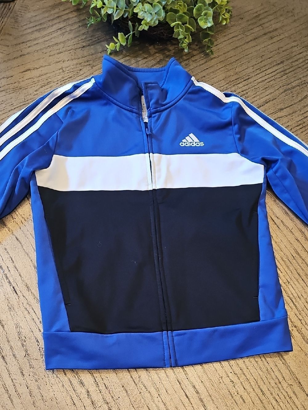 Adidas Boys Blue and Black Track Jacket Size S